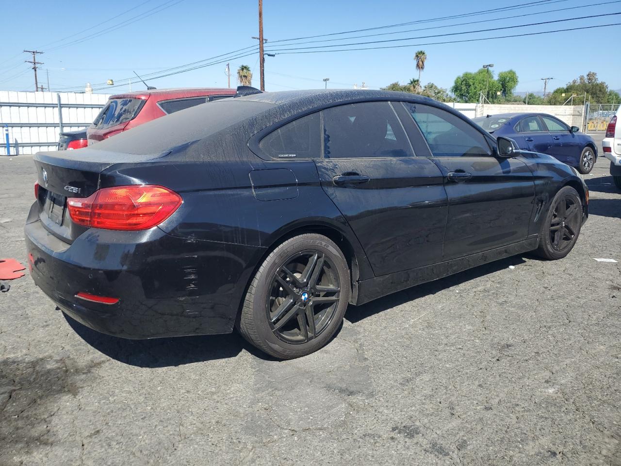 2015 BMW 4er VIN WBA4A9C56FGL86253 Copart auction photo, side damage thumbnail 3