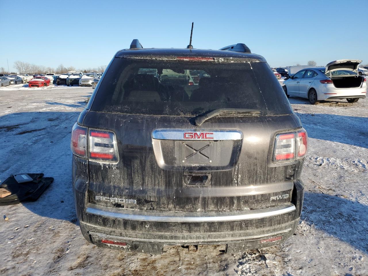 2015 GMC Acadia VIN 1GKKVRKD5FJ345840 Copart auction photo, front end / side damage thumbnail 6