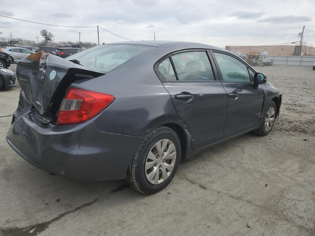2012 Honda Civic VIN 19XFB2F59CE376999 Copart auction photo, rear end / front end damage thumbnail 3