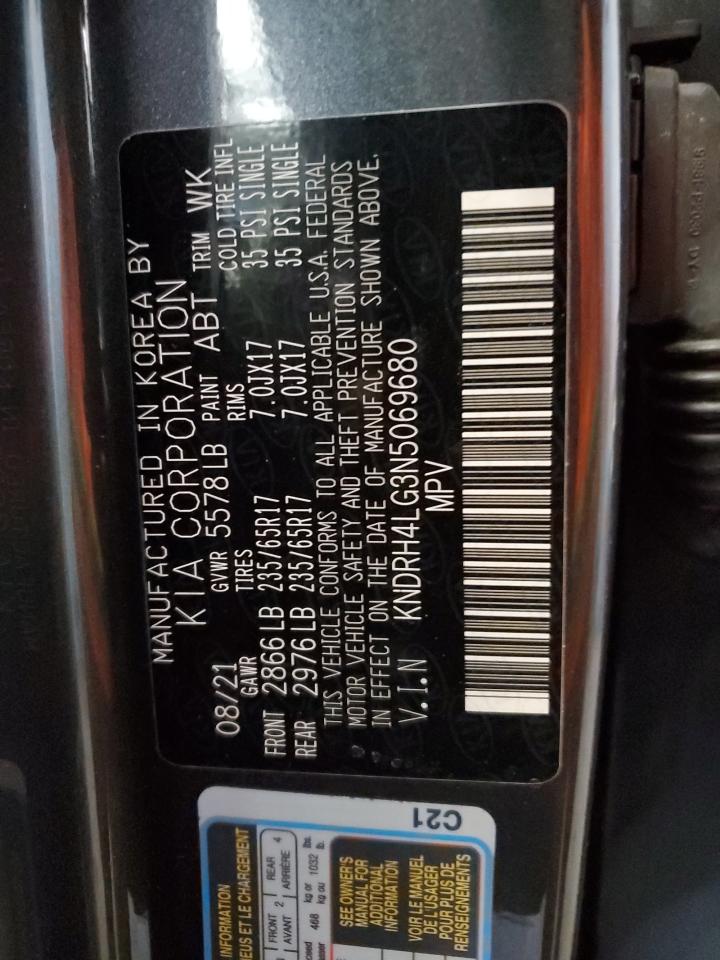 2022 KIA Sorento VIN KNDRH4LG3N5069680 Copart auction photo, front end damage thumbnail 14