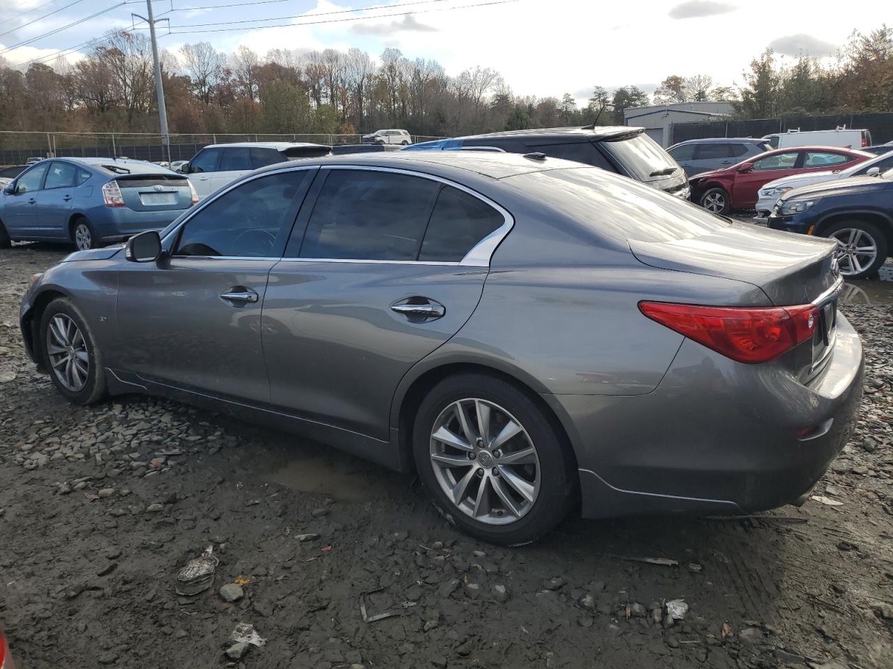 2015 Infiniti Q50 VIN JN1BV7AP7FM344136 Copart auction photo, all over damage thumbnail 2