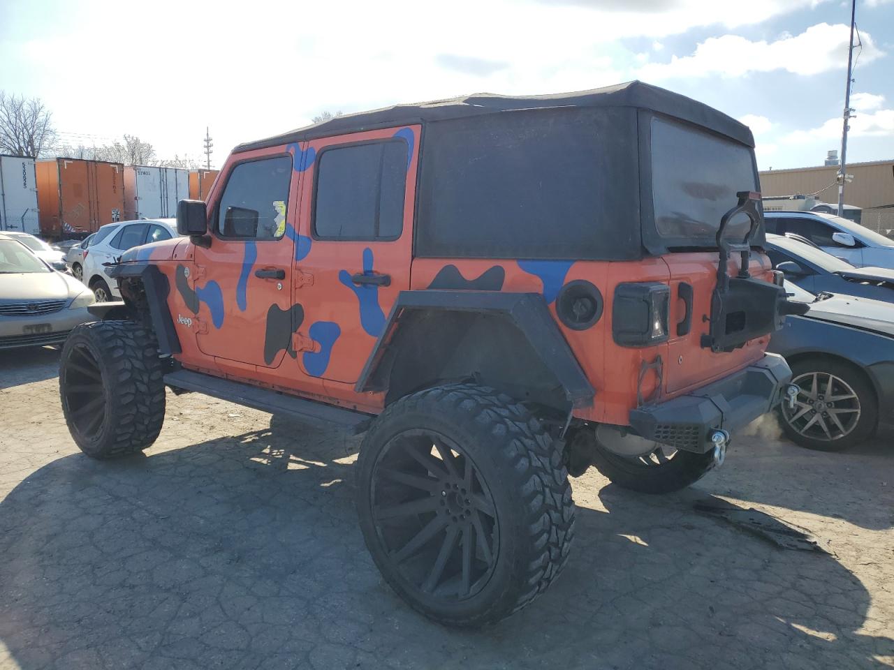 2019 Jeep Wrangler VIN 1C4HJXDN8KW668918 Copart auction photo, front end damage thumbnail 2