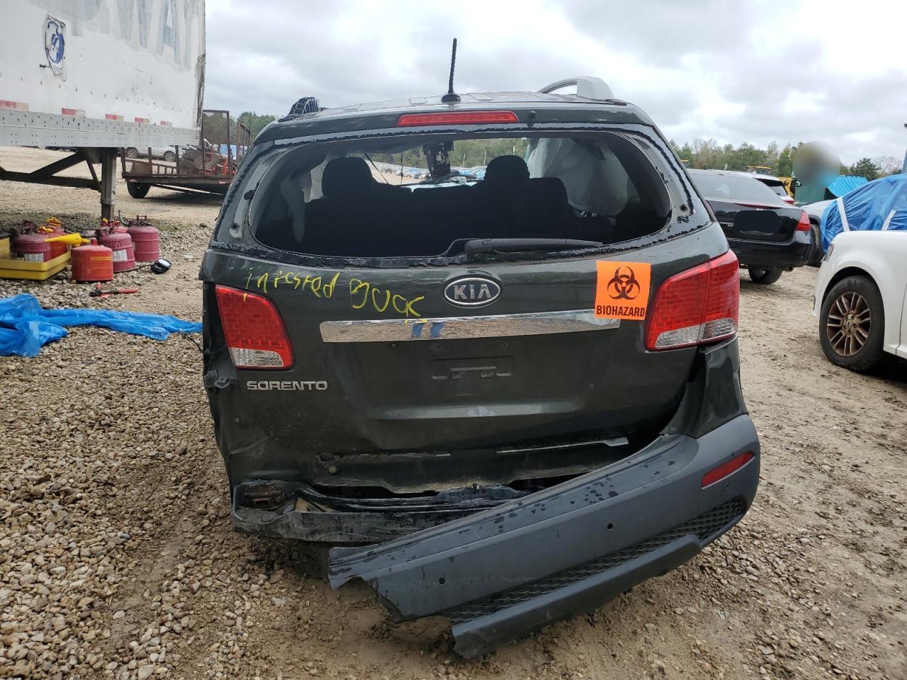 2011 KIA Sorento VIN 5XYKT3A11BG107256 Copart auction photo, rollover damage thumbnail 6