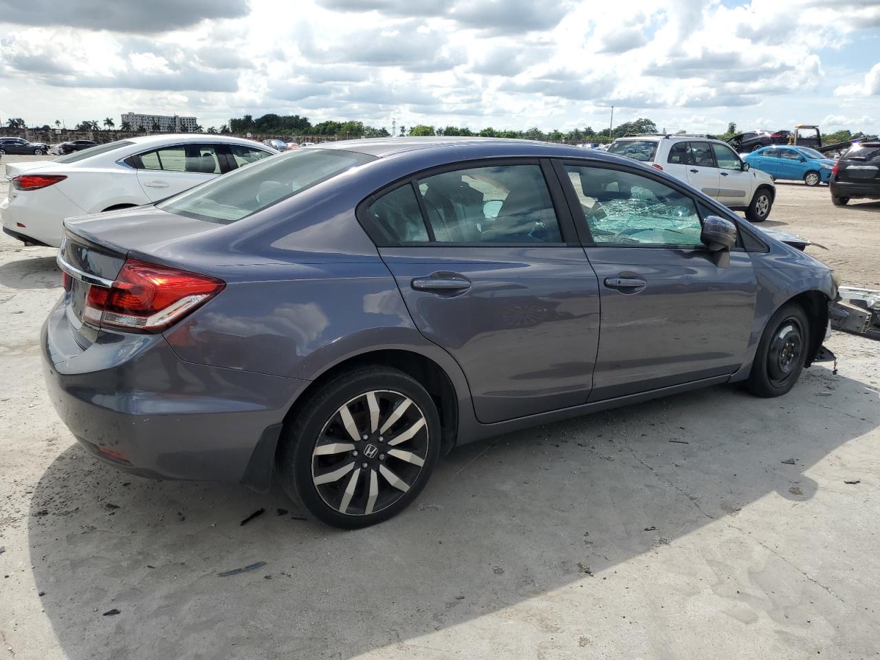 2015 Honda Civic VIN 19XFB2F99FE086527 Copart auction photo, front end / side damage thumbnail 3