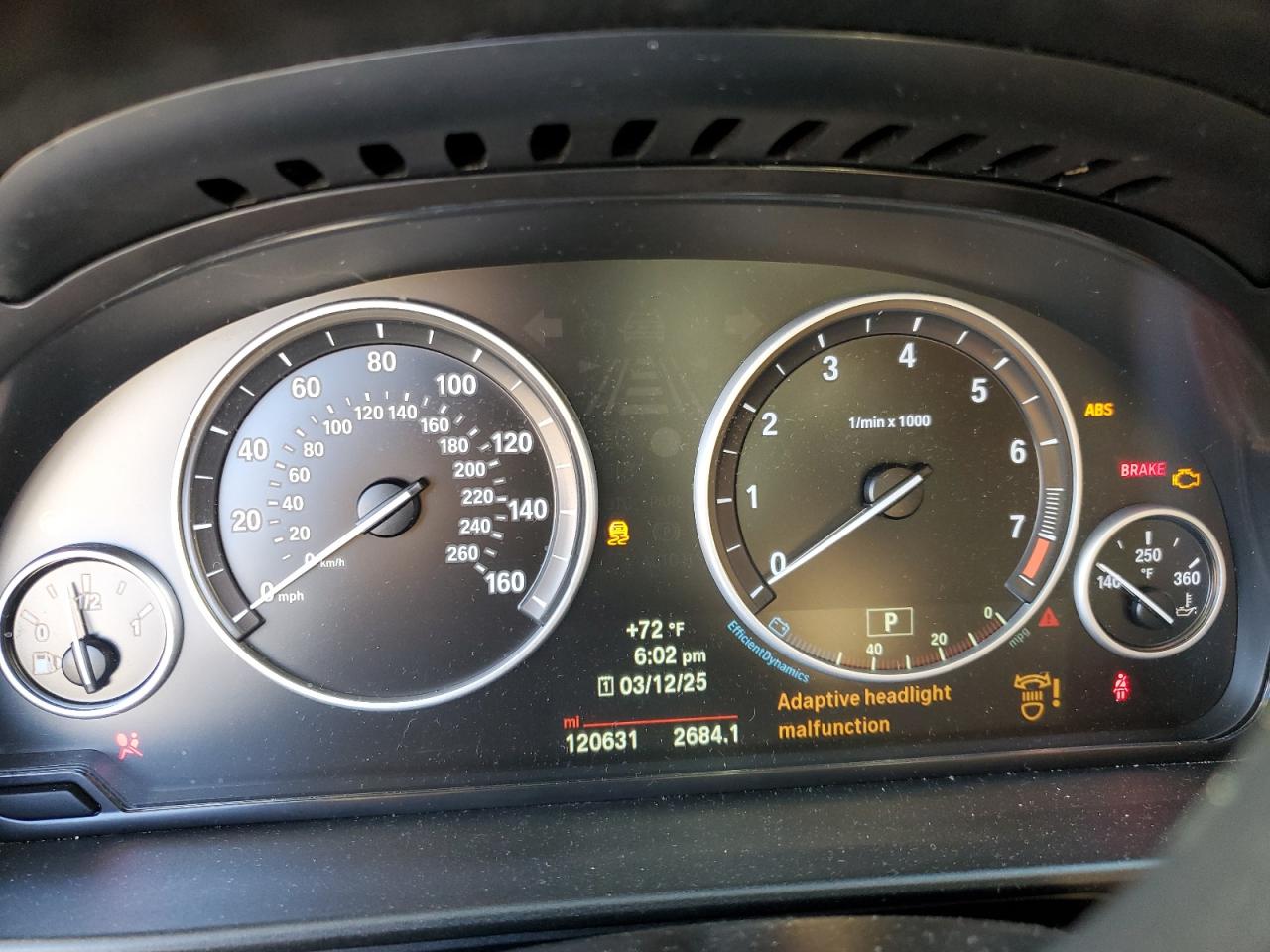 2014 BMW 5er VIN WBA5A7C56ED620061 Copart auction photo, front end damage thumbnail 9