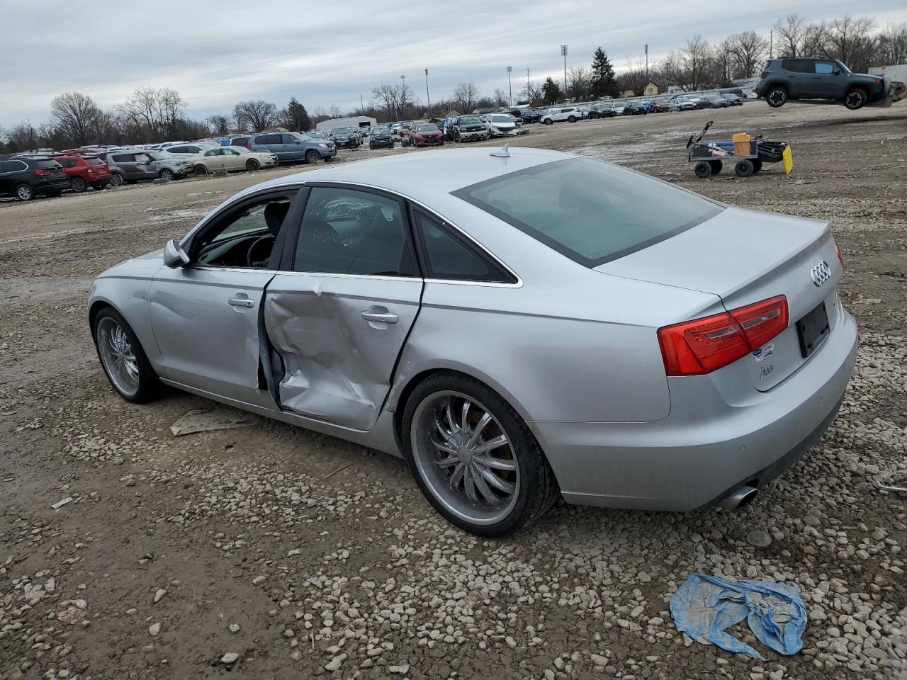 2015 Audi A6 VIN WAUGFAFC0FN037045 Copart auction photo, side damage thumbnail 2