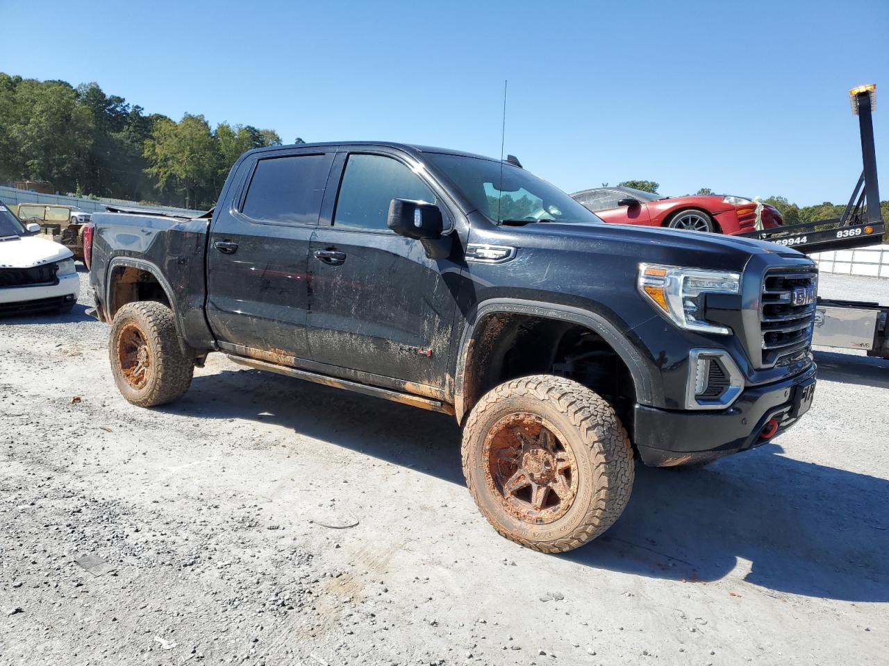 2021 GMC Sierra VIN 1GTP9EEL1MZ227994 Copart auction photo, top/roof damage thumbnail 4
