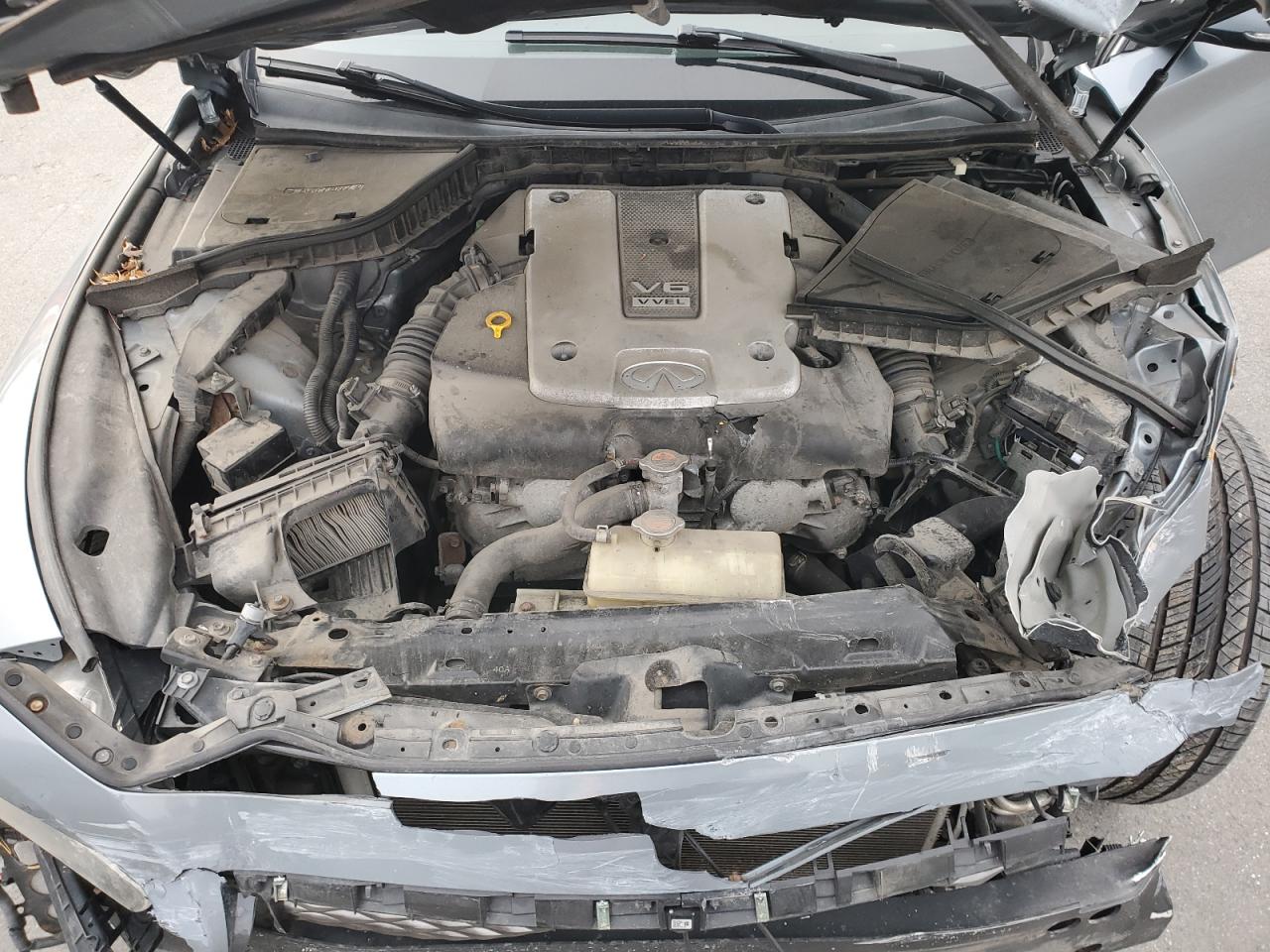 2014 Infiniti Q50 VIN JN1BV7AR5EM682280 Copart auction photo, all over damage thumbnail 12