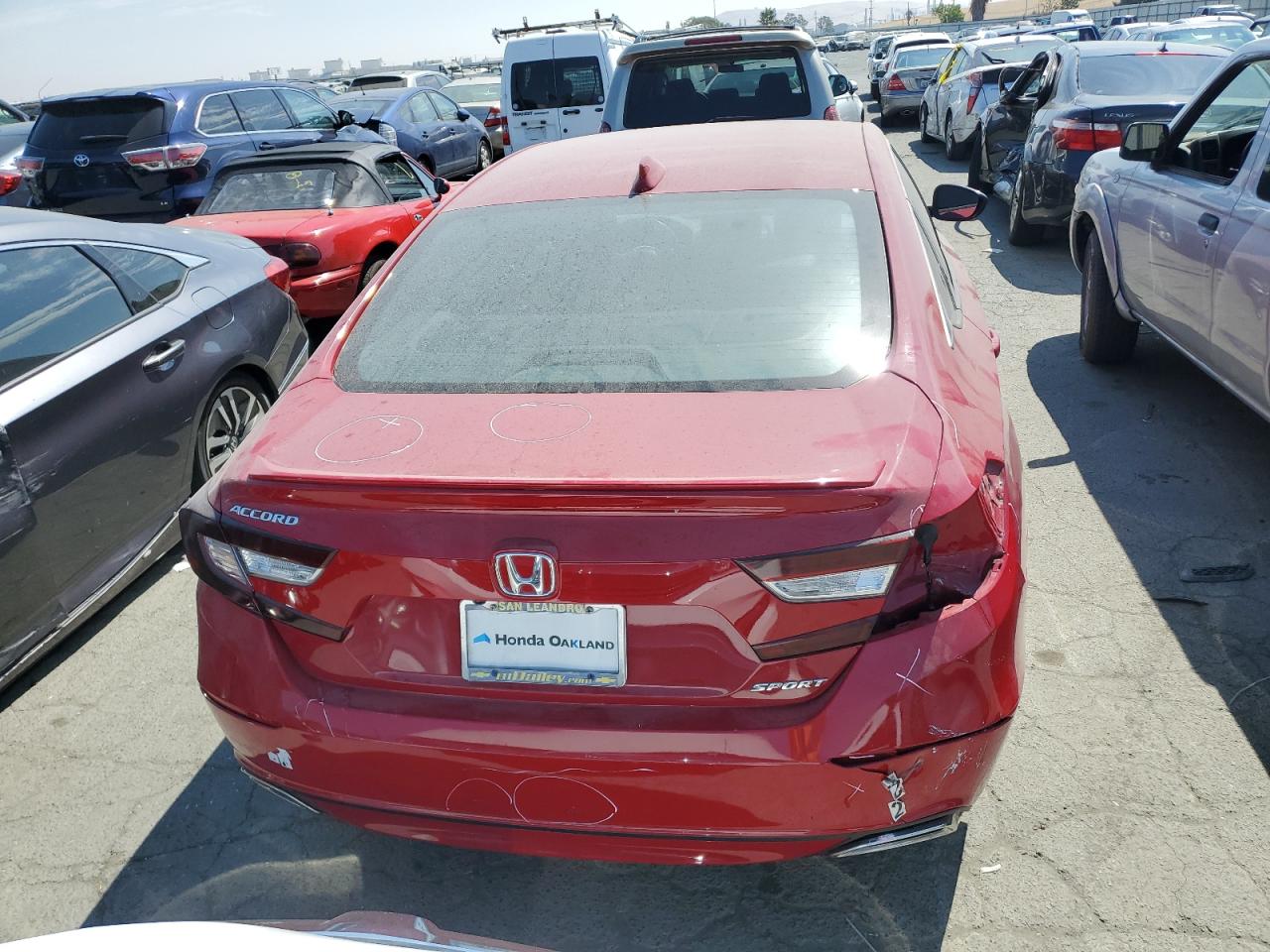 2020 Honda Accord VIN 1HGCV1F30LA088991 Copart auction photo, vandalism / rear end damage thumbnail 6
