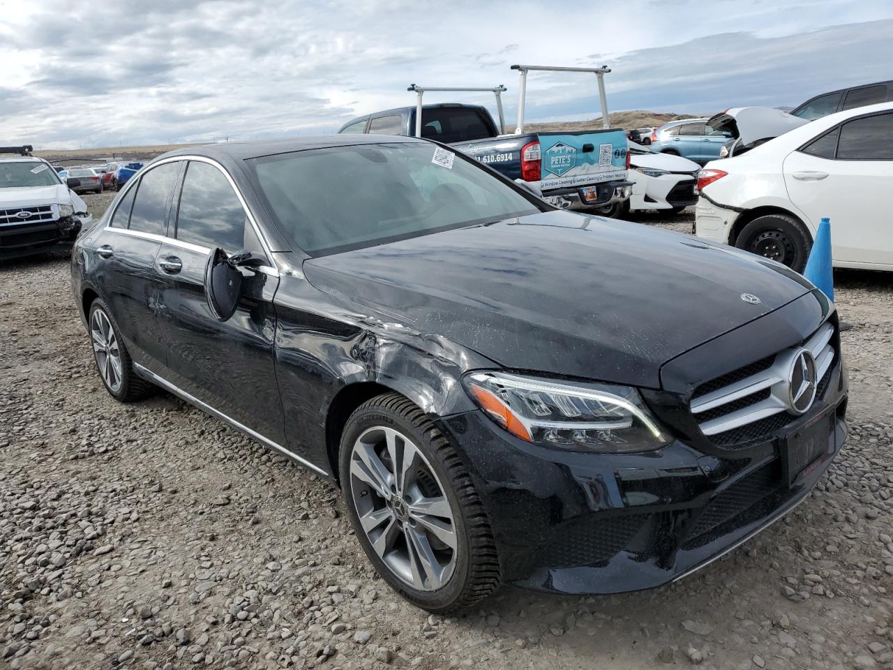 2019 Mercedes-Benz C-klasse VIN WDDWF8EB0KR502531 Copart auction photo, front end damage thumbnail 4