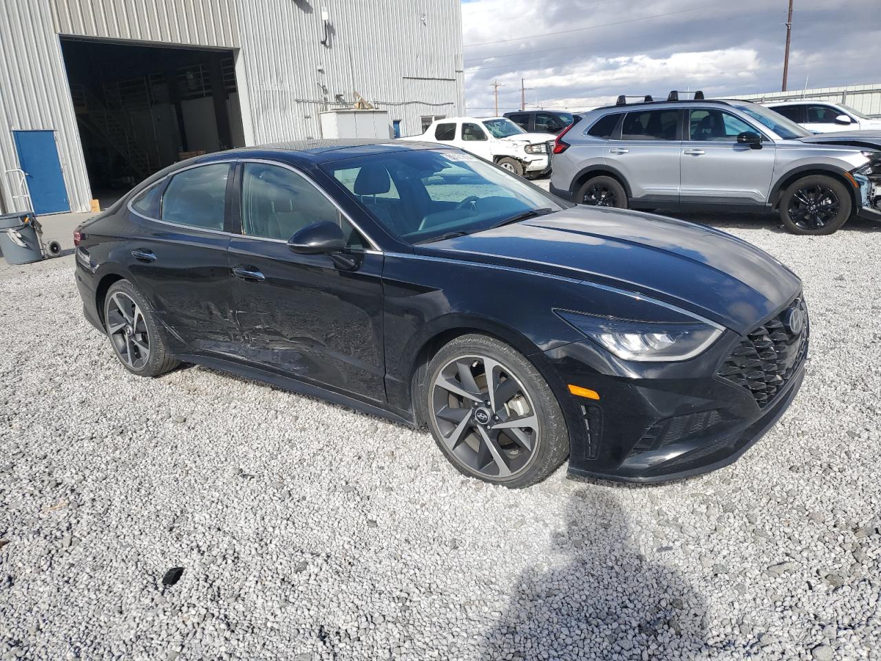 2023 Hyundai Sonata VIN KMHL44J20PA291947 Copart auction photo, side damage thumbnail 4