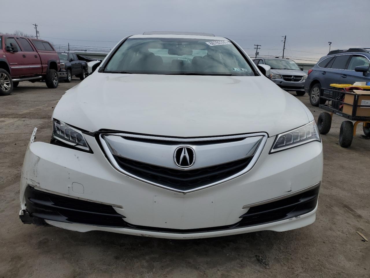 2017 Acura TLX VIN 19UUB1F30HA010750 Copart auction photo, front end / side damage thumbnail 5