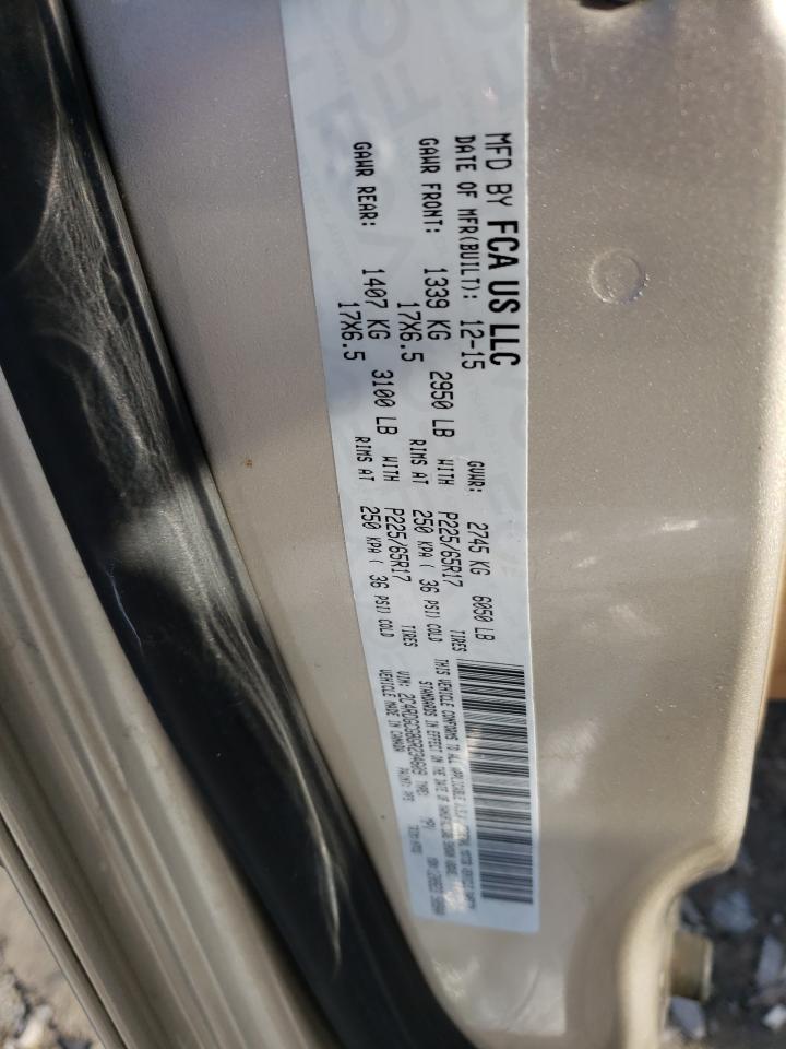 2016 Dodge Caravan VIN 2C4RDGCG8GR234609 Copart auction photo, side damage thumbnail 15