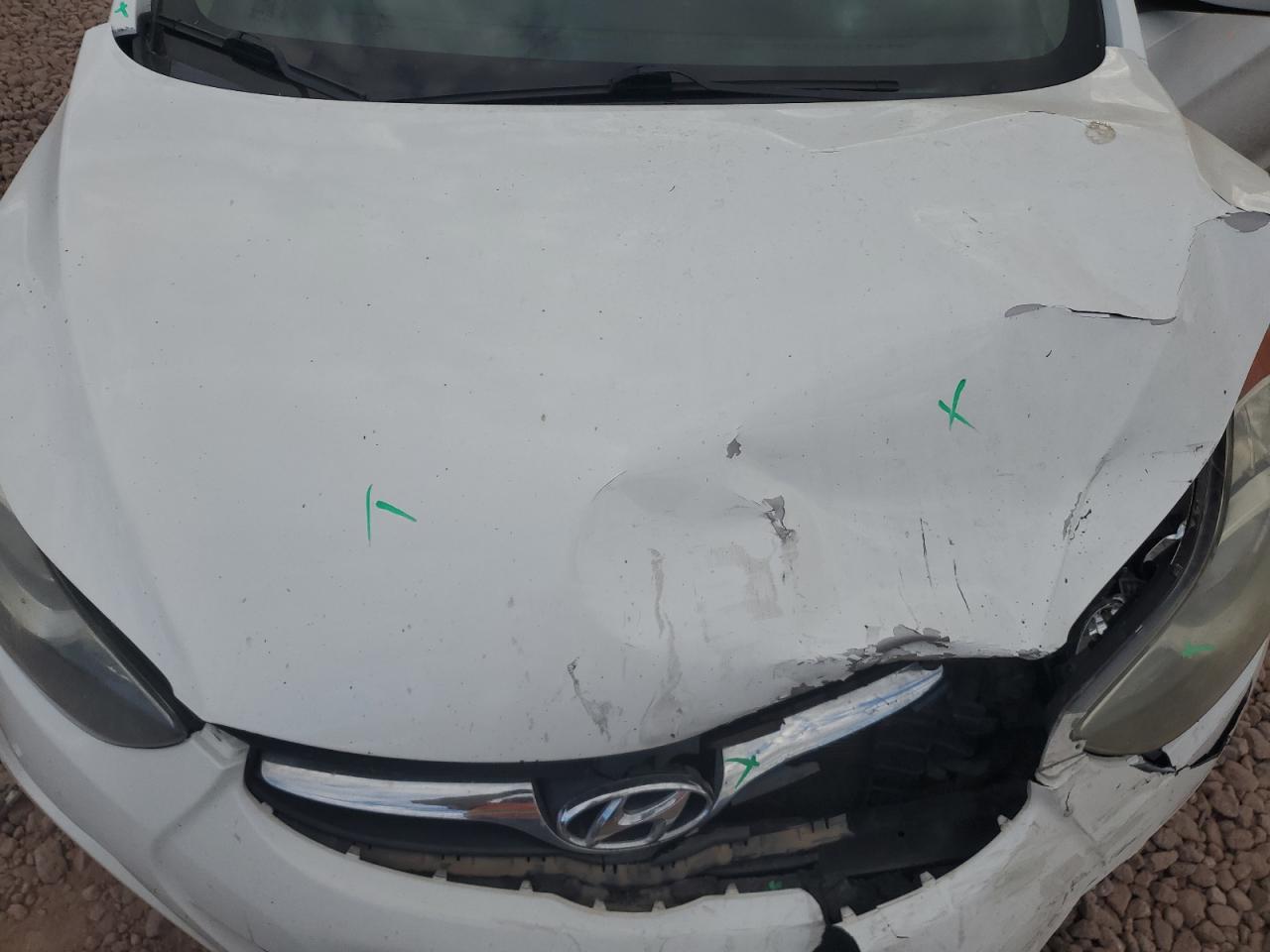 2013 Hyundai Elantra VIN 5NPDH4AE5DH300086 Copart auction photo, front end damage thumbnail 11