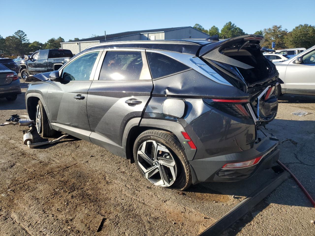 2022 Hyundai Tucson VIN 5NMJFCAE0NH146940 Copart auction photo, rear end / rollover damage thumbnail 2