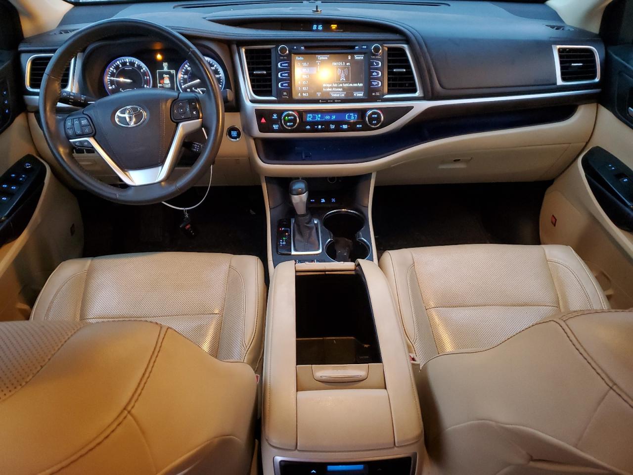 2016 Toyota Highlander VIN 5TDDKRFH8GS277631 Copart auction photo, side damage thumbnail 7