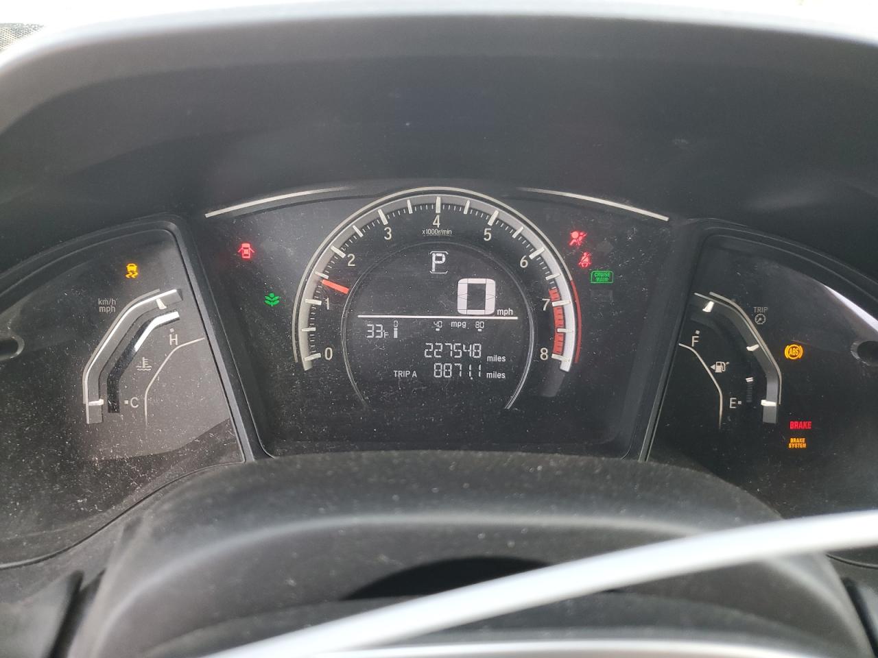 2016 Honda Civic VIN 19XFC2F53GE051445 Copart auction photo, front end / side damage thumbnail 9