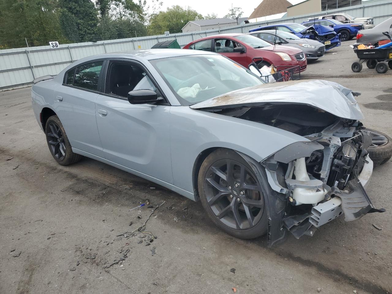 2020 Dodge Charger VIN 2C3CDXBG3LH202713 Copart auction photo, front end damage thumbnail 4