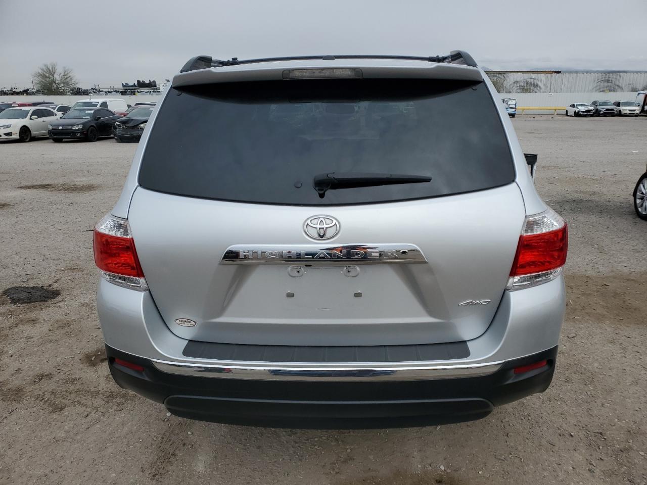 2012 Toyota Highlander VIN 5TDDK3EHXCS166085 Copart auction photo, front end / frame damage damage thumbnail 6