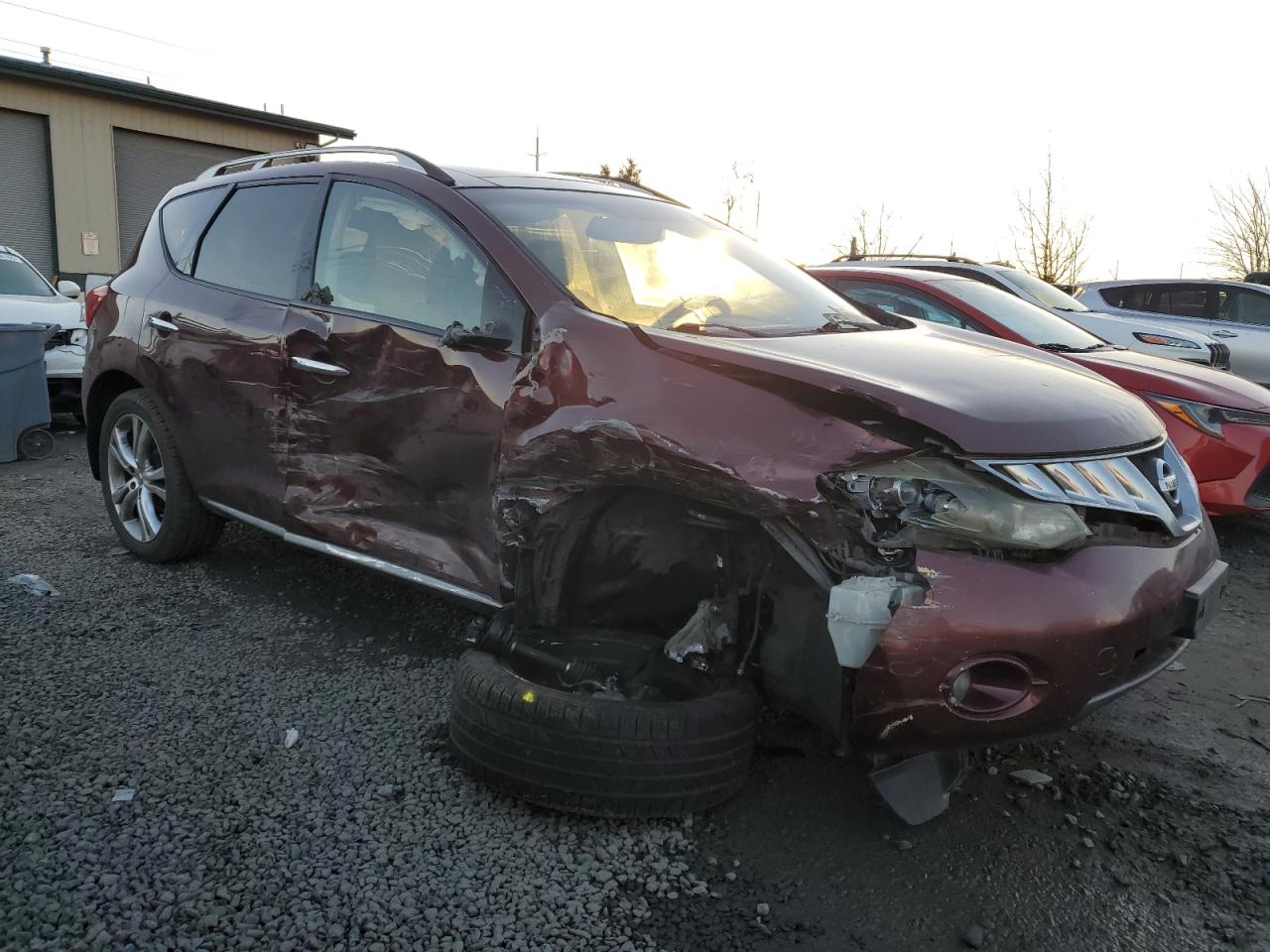 2009 Nissan Murano VIN JN8AZ18WX9W160524 Copart auction photo, front end / side damage thumbnail 4