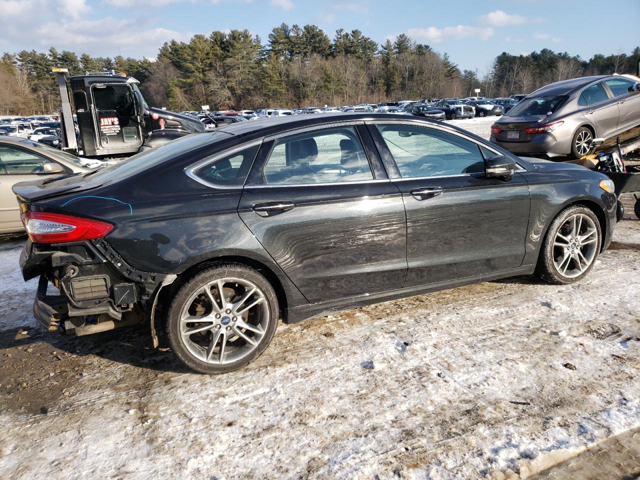 2015 Ford Fusion VIN 3FA6P0D9XFR140683 Copart auction photo, rear end damage thumbnail 3