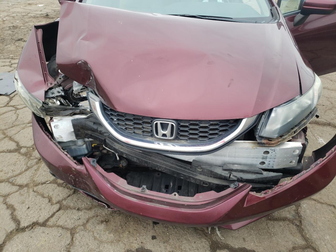 2015 Honda Civic VIN 19XFB2F52FE244705 Copart auction photo, front end damage thumbnail 12