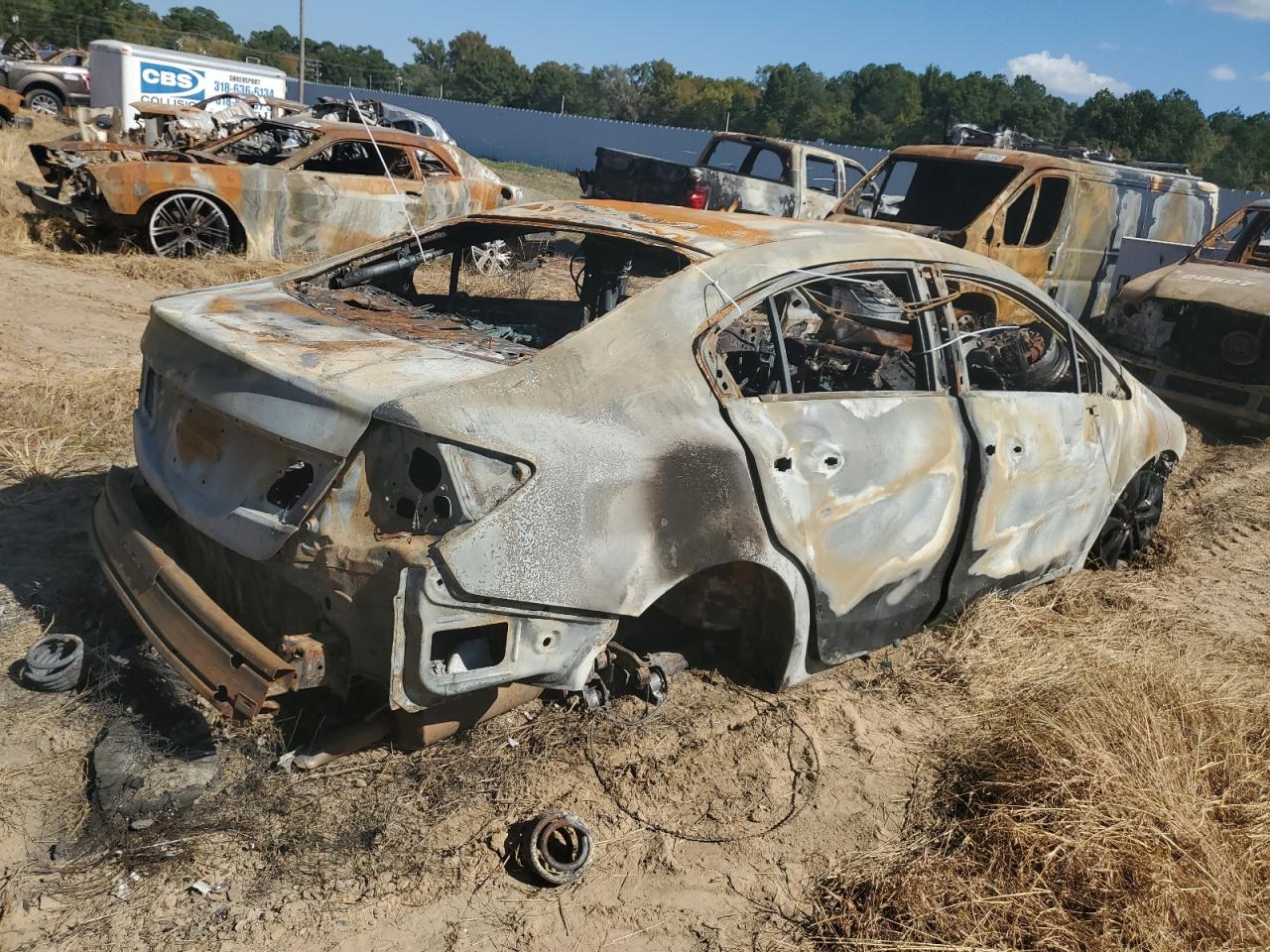 2013 Honda Civic VIN 2HGFB2F81DH508056 Copart auction photo, burn damage thumbnail 3