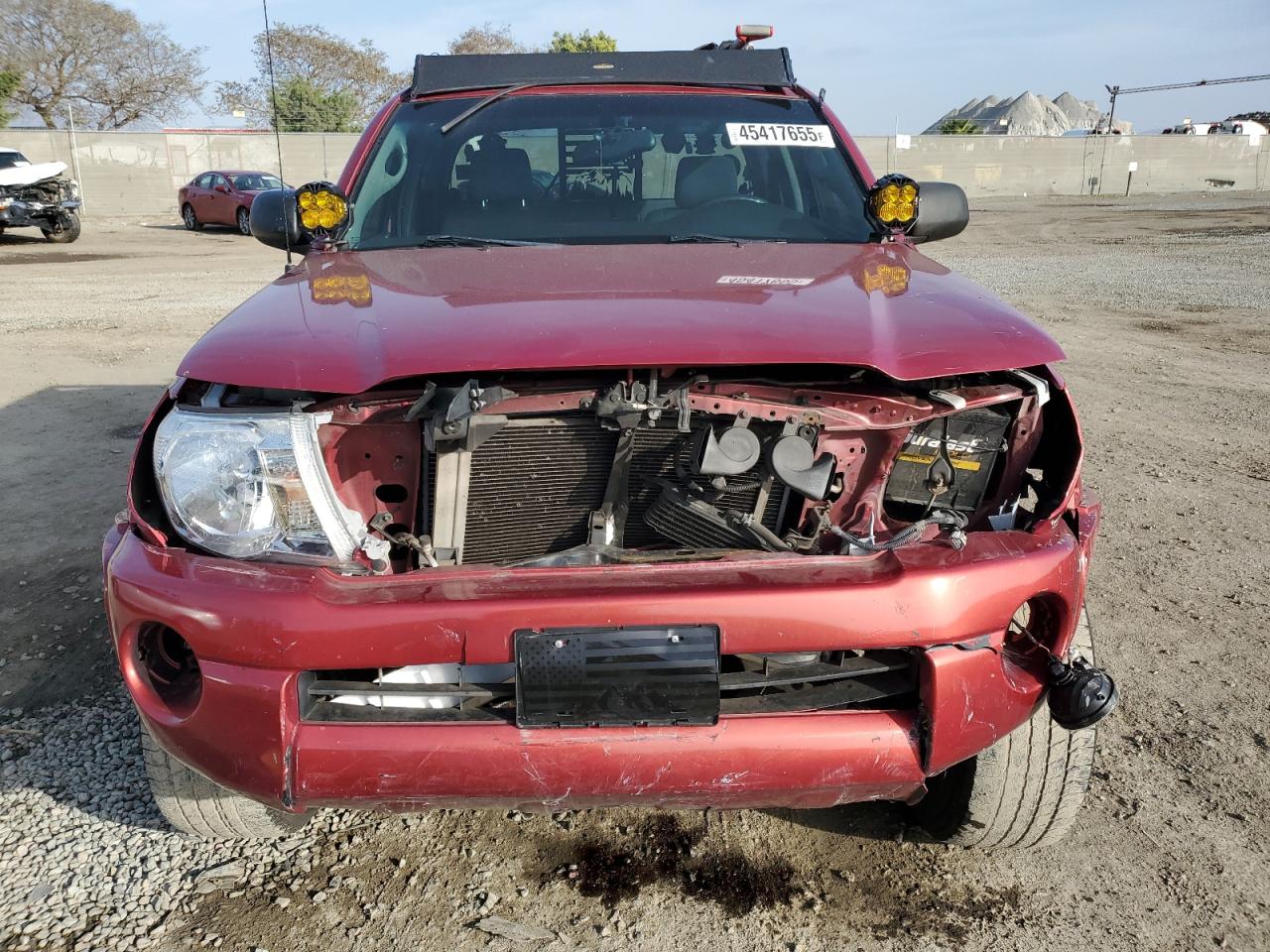 2005 Toyota Tacoma VIN 5TETU62N25Z045378 Copart auction photo, front end damage thumbnail 5