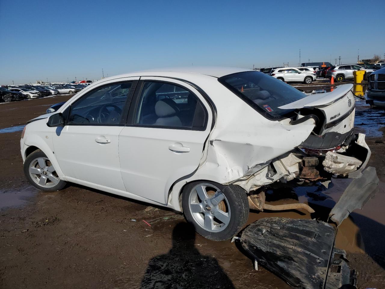 2008 Chevrolet Aveo VIN KL1TD56648B047663 Copart auction photo, rear end / undercarriage damage thumbnail 2