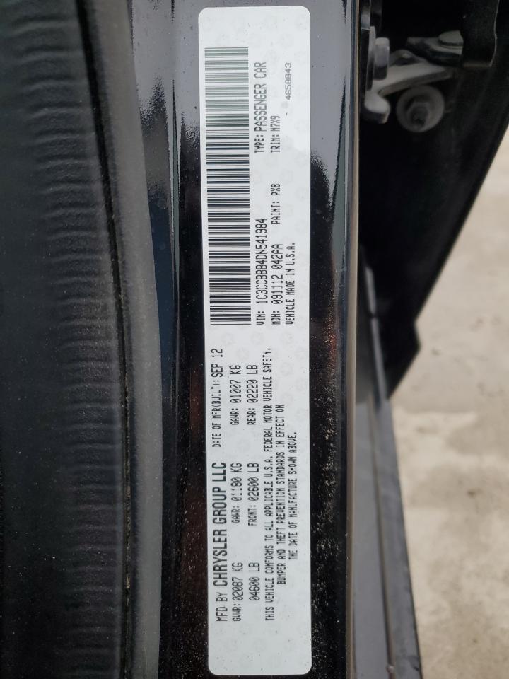 2013 Chrysler 200 VIN 1C3CCBBB4DN541984 Copart auction photo, front end / minor dent/scratches damage thumbnail 12