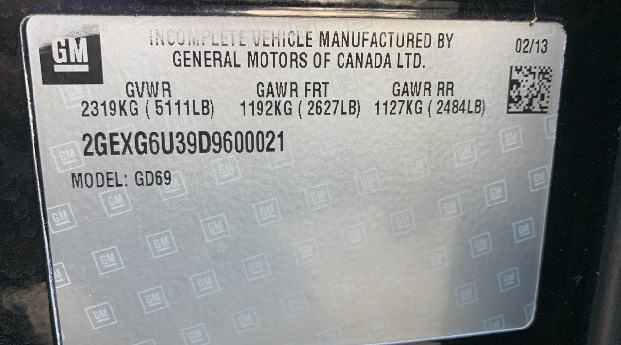 2013 Cadillac XTS VIN 2GEXG6U39D9600021 Copart auction photo, normal wear / minor dent/scratches damage thumbnail 10