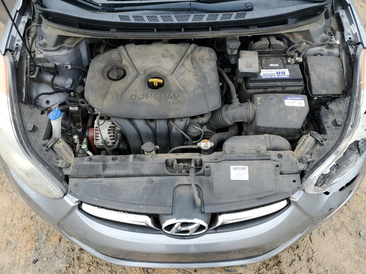 2012 Hyundai Elantra VIN KMHDH4AE4CU333127 Copart auction photo, front end damage thumbnail 11
