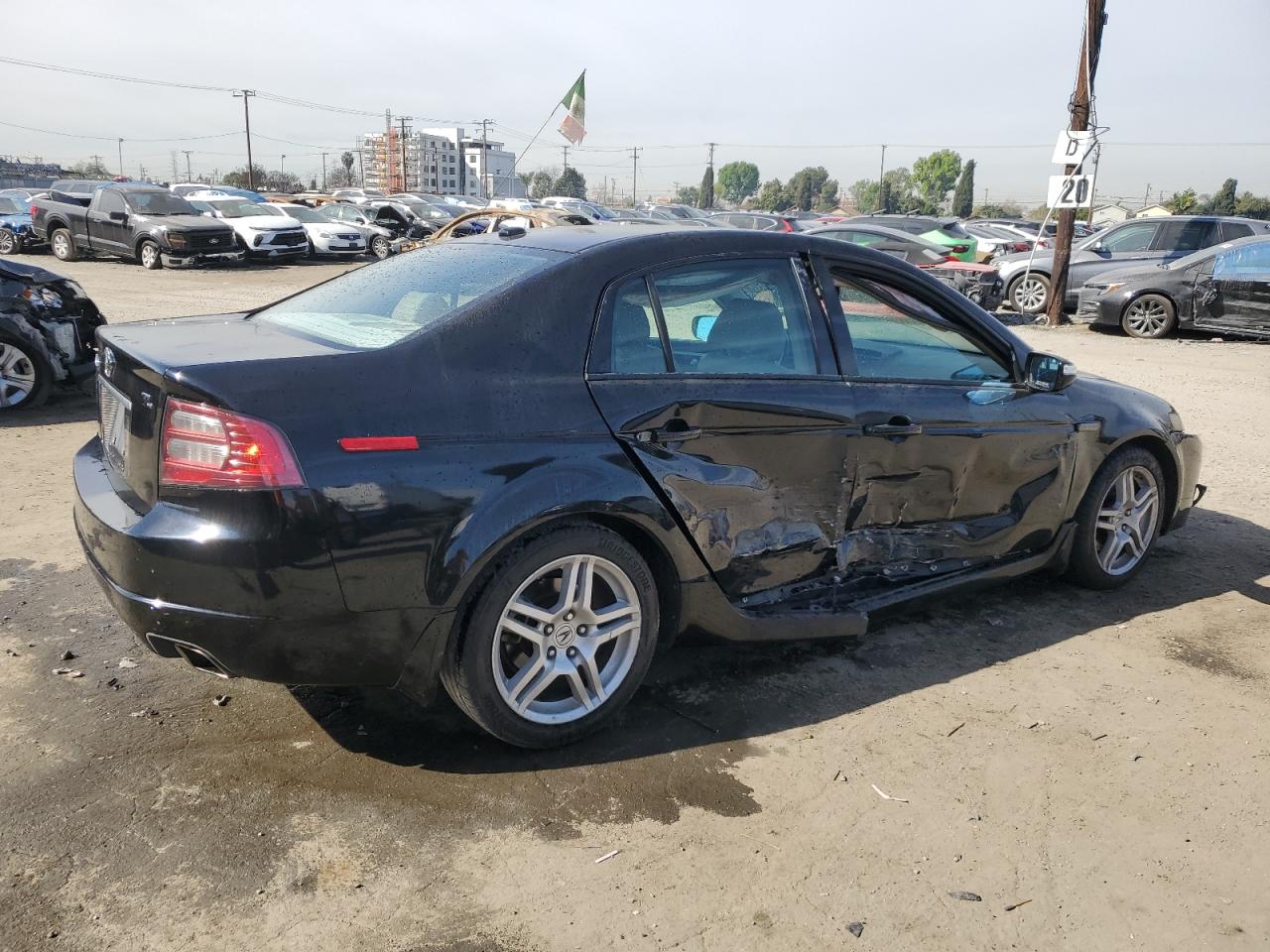 2008 Acura TL VIN 19UUA66238A002990 Copart auction photo, side / front end damage thumbnail 3