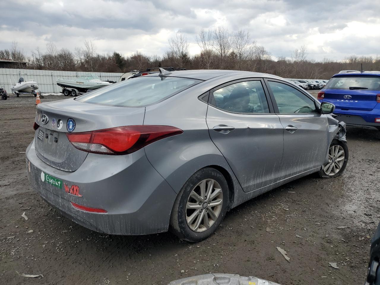 2014 Hyundai Elantra VIN KMHDH4AE2EU117683 Copart auction photo, front end damage thumbnail 3