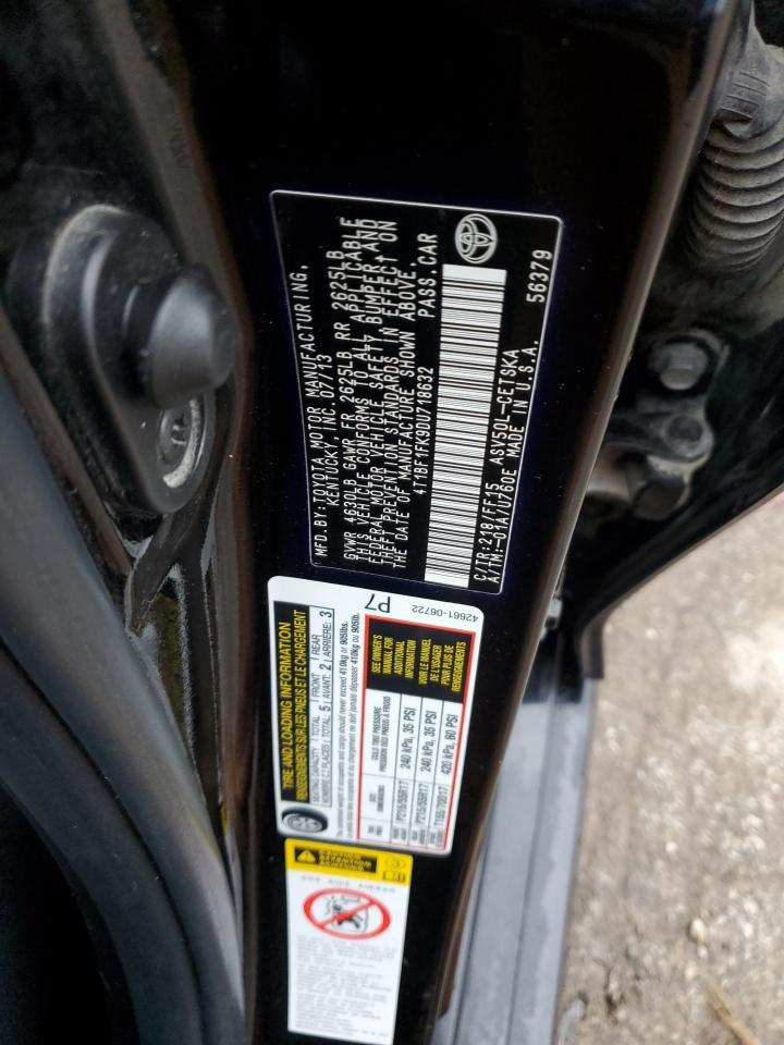 2013 Toyota Camry VIN 4T1BF1FK9DU718632 Copart auction photo, front end / mechanical damage thumbnail 12