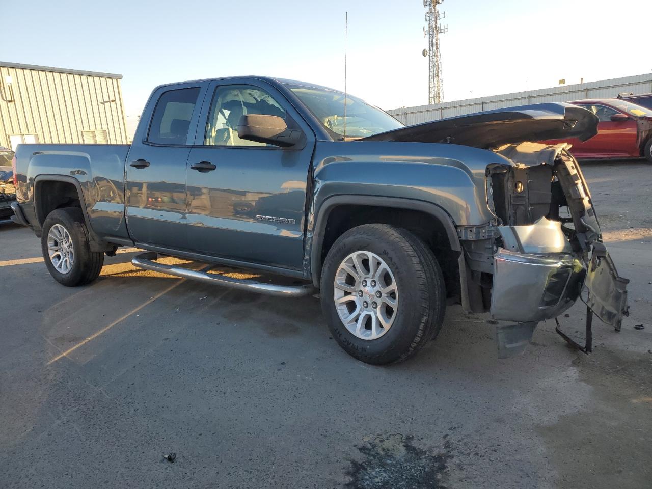2014 GMC Sierra VIN 1GTR1TEH8EZ356767 Copart auction photo, front end / side damage thumbnail 4