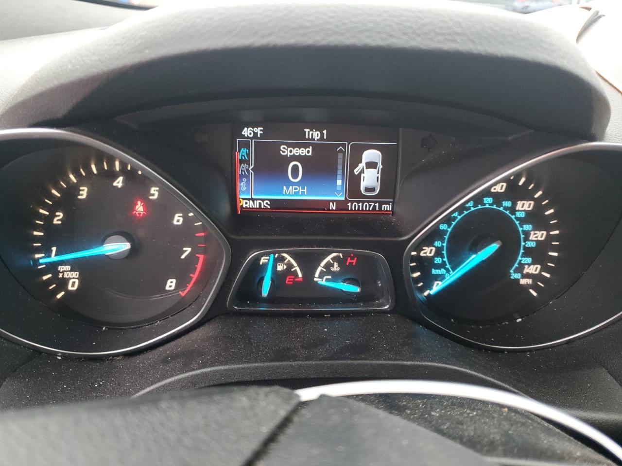 2016 Ford Escape VIN 1FMCU0G99GUB14437 Copart auction photo, side / front end damage thumbnail 9