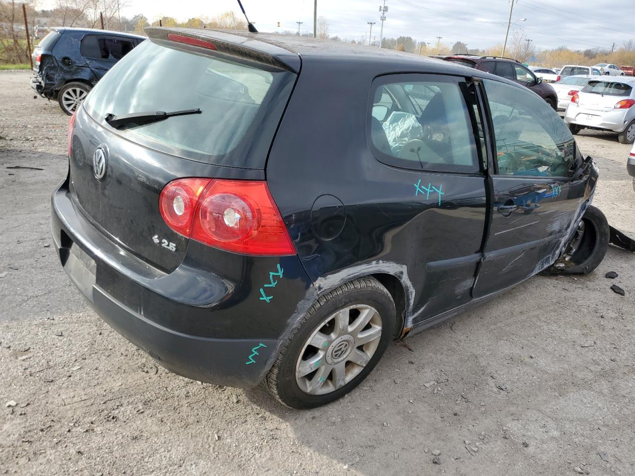 2007 Volkswagen Golf VIN WVWAR71K27W236899 Copart auction photo, all over / mechanical damage thumbnail 3