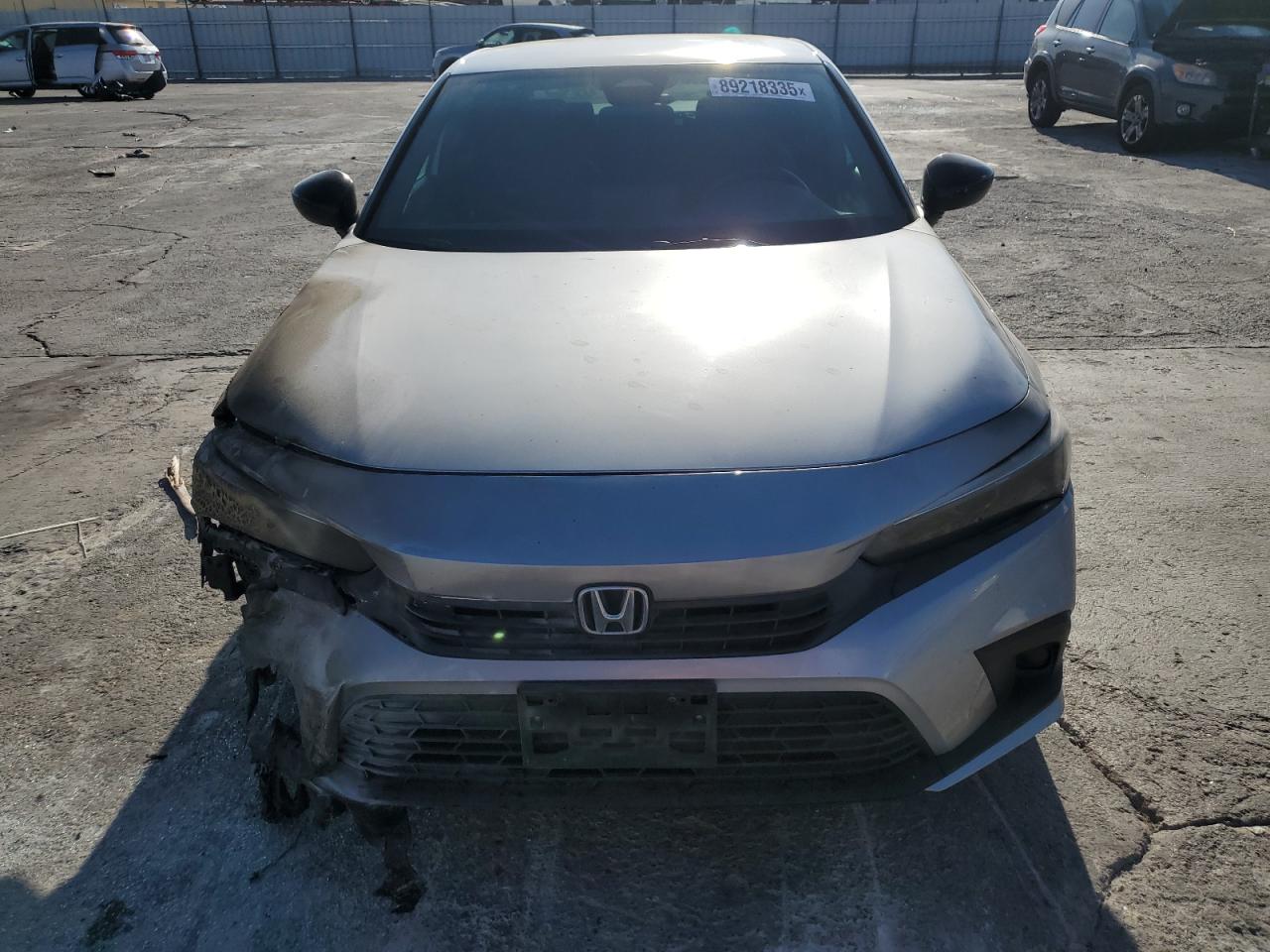 2022 Honda Civic VIN 2HGFE2F57NH502440 Copart auction photo, burn damage thumbnail 5