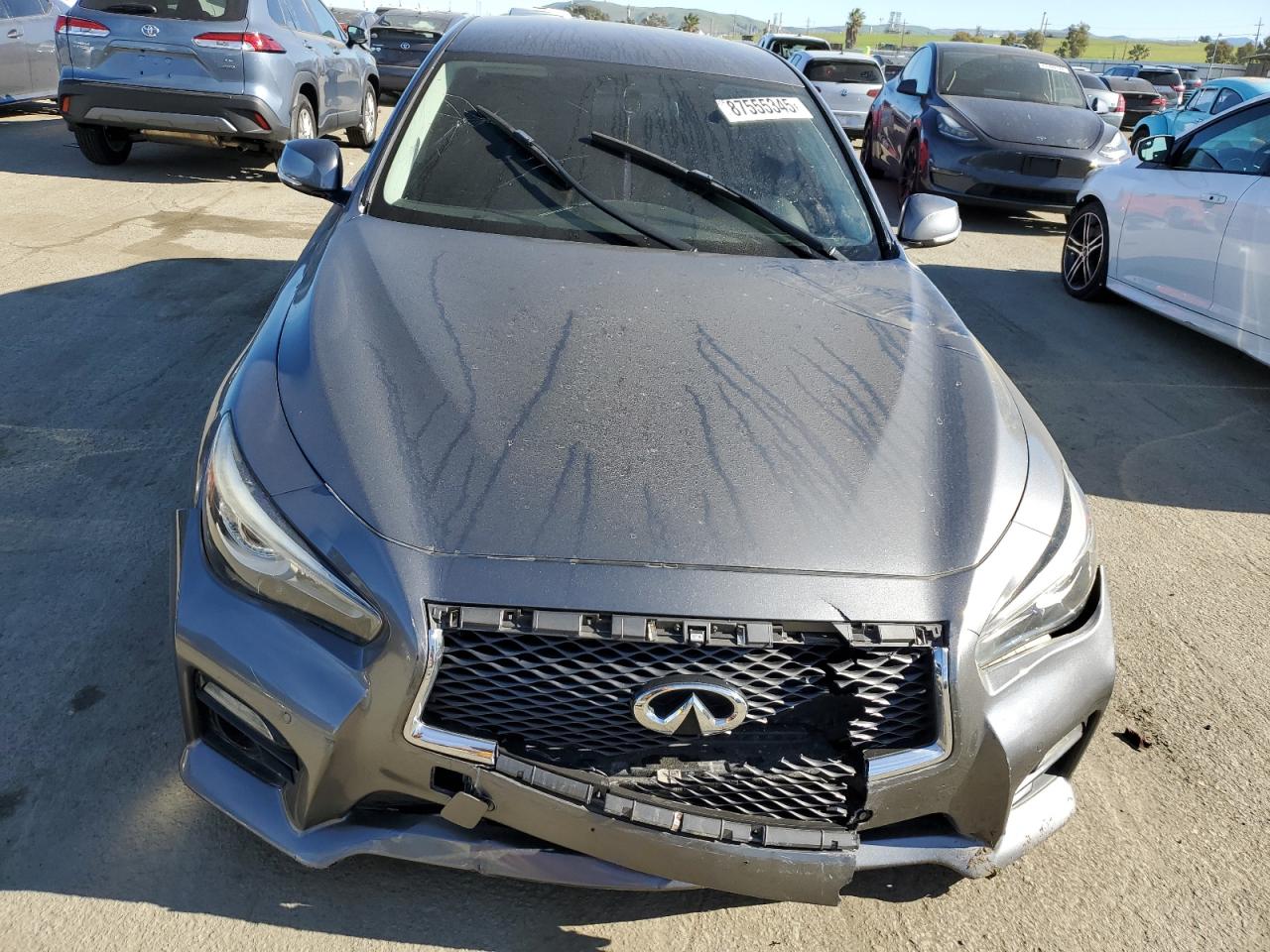 2018 Infiniti Q50 VIN JN1EV7AP1JM363061 Copart auction photo, vandalism / front end damage thumbnail 5