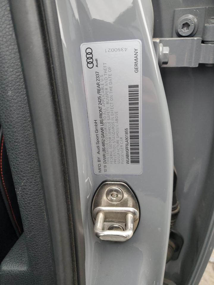 2020 Audi RS3 VIN WUABWGFF6LA901855 Copart auction photo, all over damage thumbnail 12