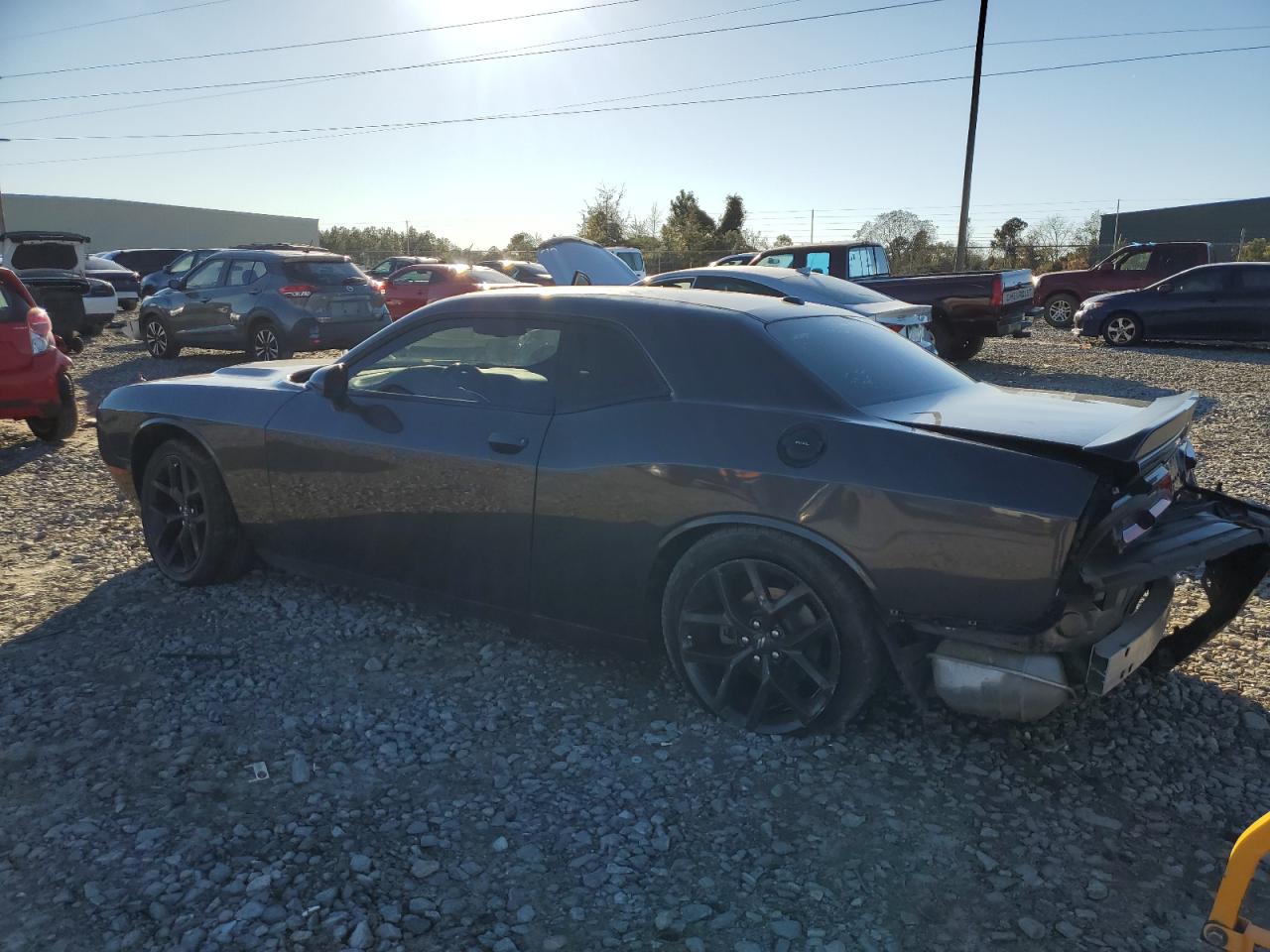 2021 Dodge Challenger VIN 2C3CDZAG2MH573621 Copart auction photo, side / rear end damage thumbnail 2