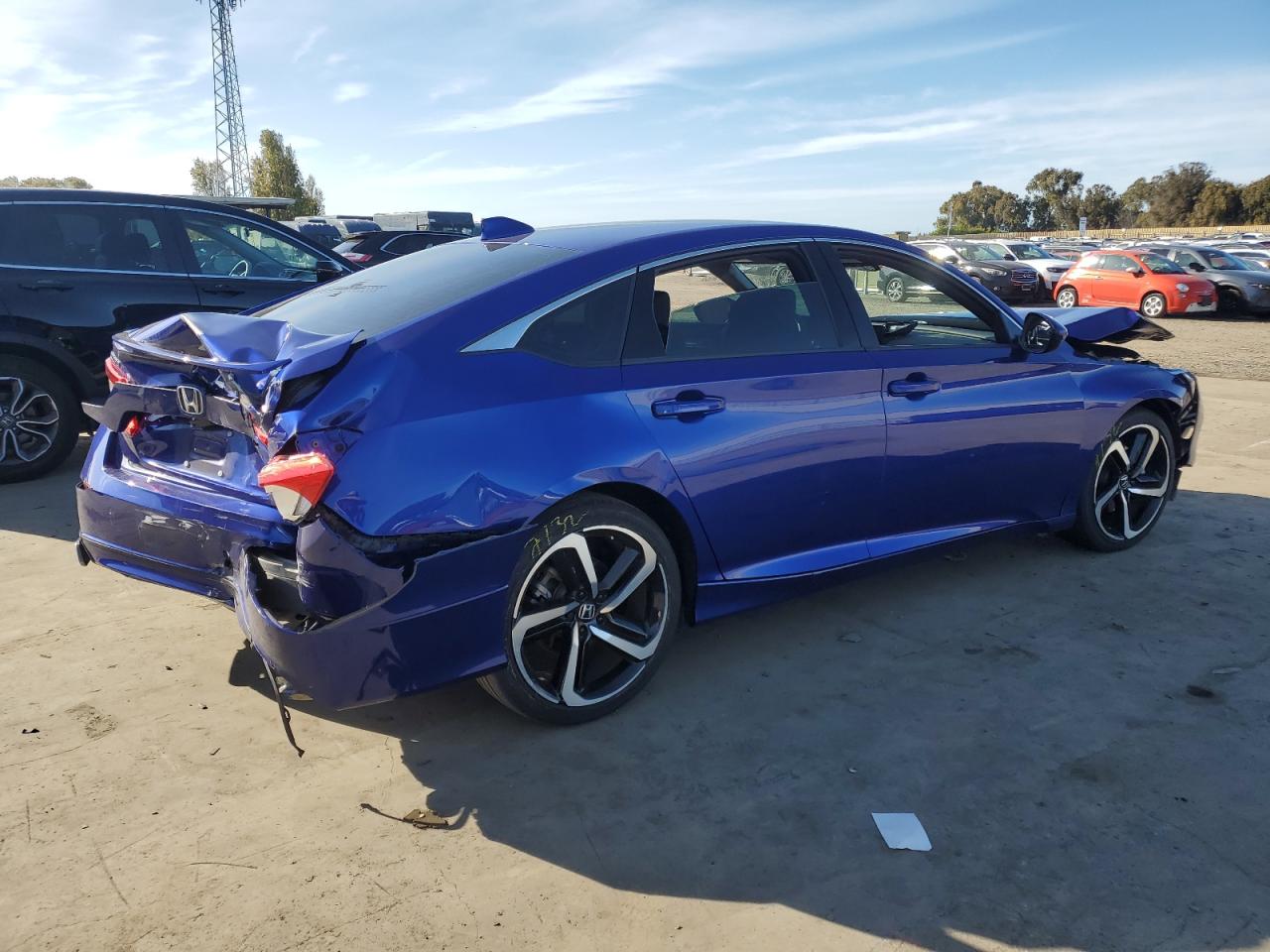 2020 Honda Accord VIN 1HGCV1F34LA039017 Copart auction photo, front end / rear end damage thumbnail 3