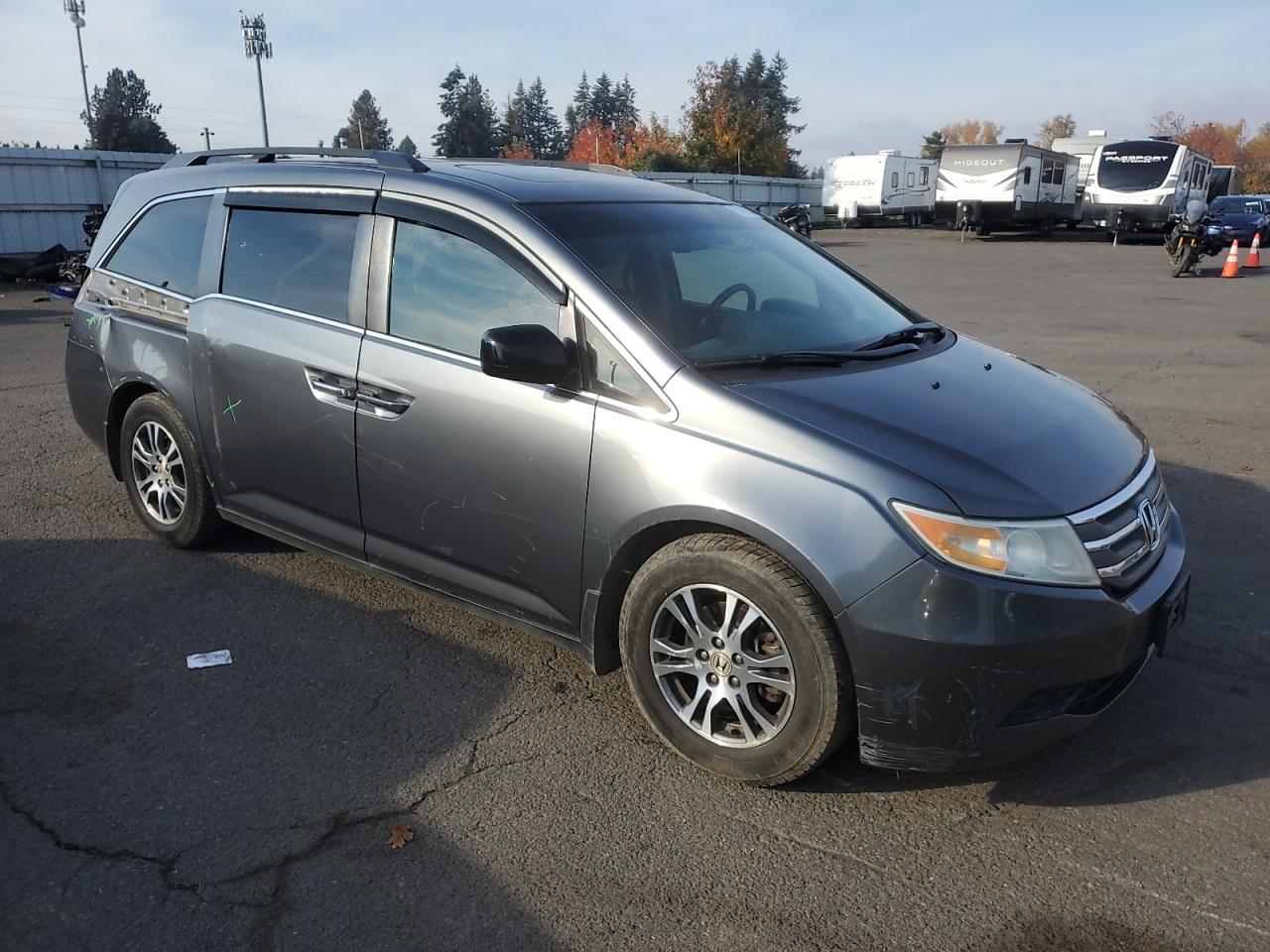 2011 Honda Odyssey VIN 5FNRL5H63BB043594 Copart auction photo, side damage thumbnail 4