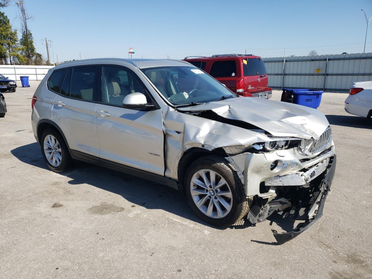 2017 BMW X3 VIN 5UXWX9C3XH0T16998 Copart auction photo, front end damage thumbnail 4