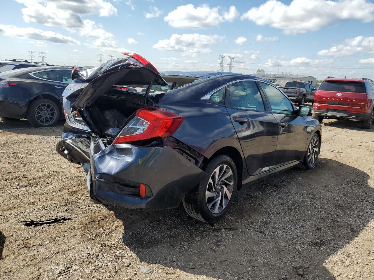 2016 Honda Civic VIN 19XFC2F72GE056864 Copart auction photo, rear end / front end damage thumbnail 3