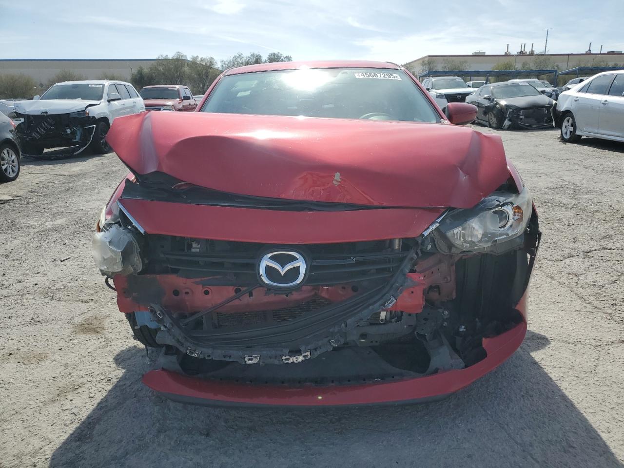 2014 Mazda 6 VIN JM1GJ1V56E1102118 Copart auction photo, front end / side damage thumbnail 5