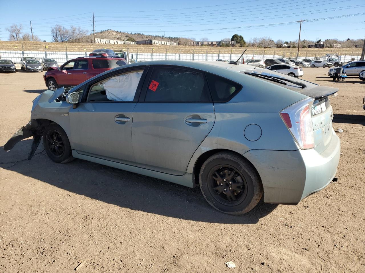 2013 Toyota Prius VIN JTDKN3DU6D1661492 Copart auction photo, front end / rear end damage thumbnail 2