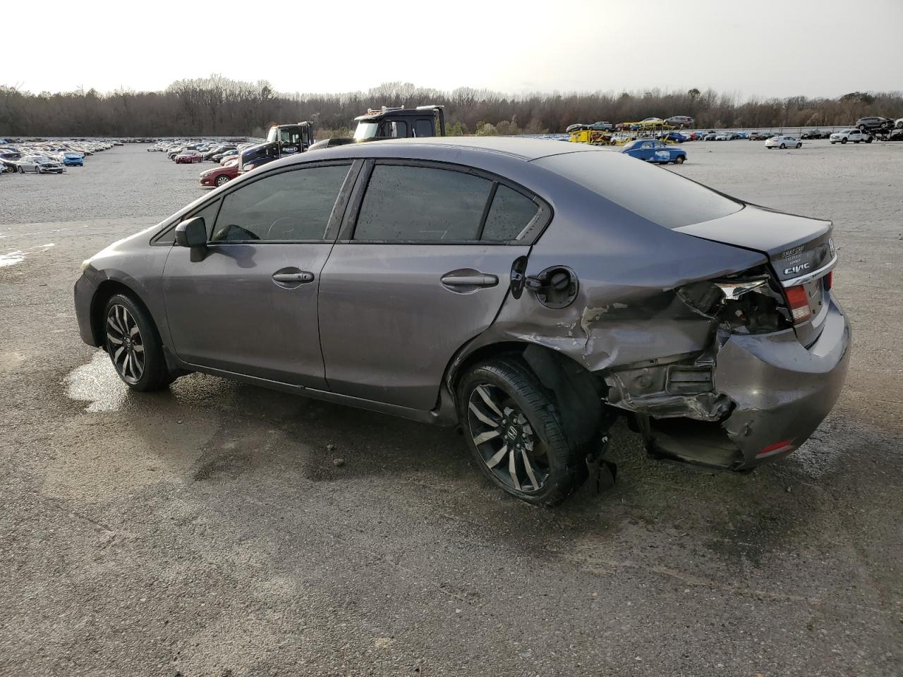 2014 Honda Civic VIN 19XFB2F90EE079285 Copart auction photo, rear end / front end damage thumbnail 2