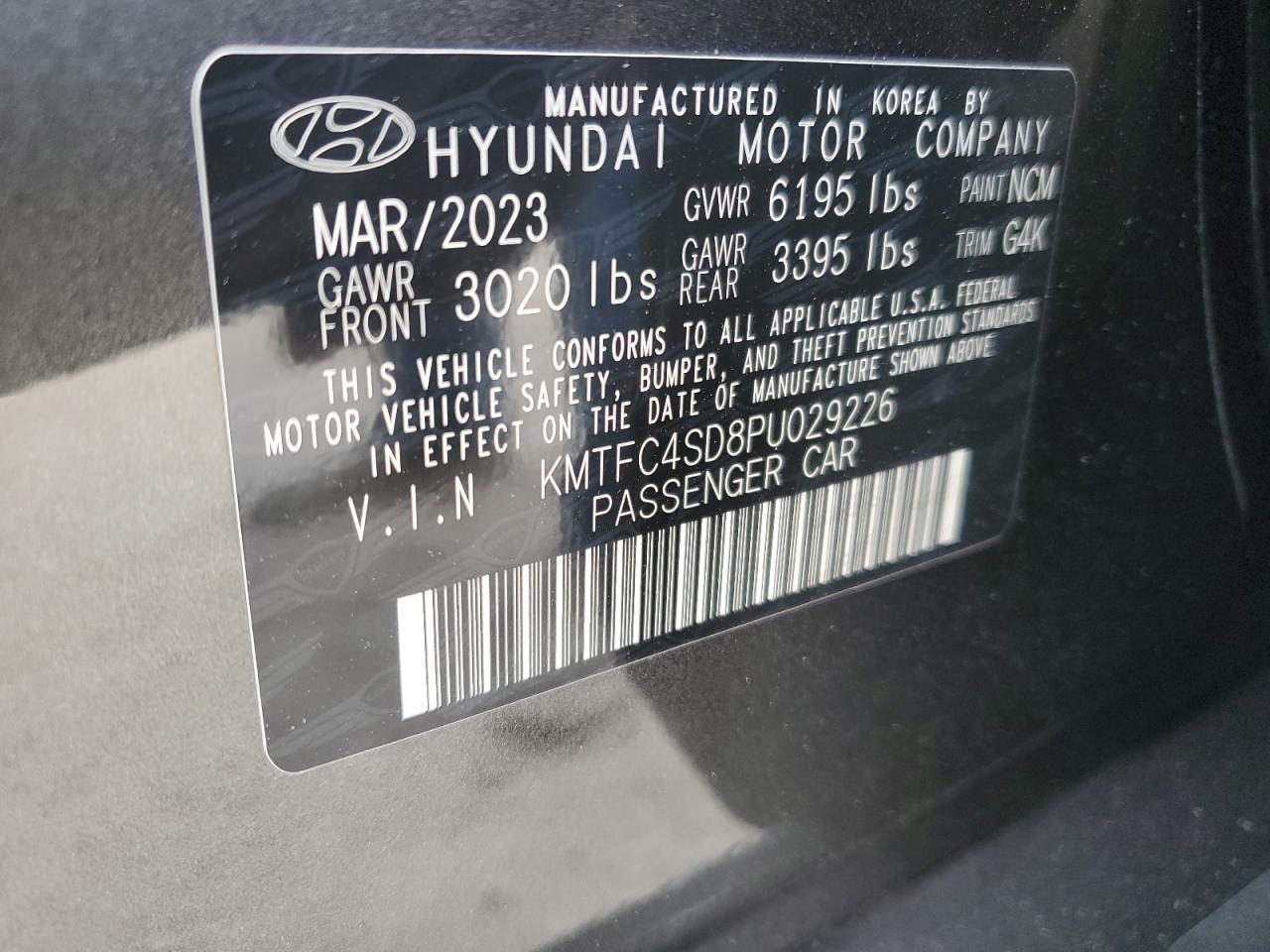 2023 Genesis G90 VIN KMTFC4SD8PU029226 Copart auction photo, rear end / minor dent/scratches damage thumbnail 12